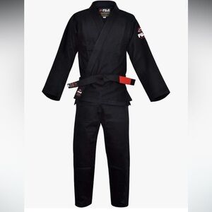 FUJI Kids All-Around Brazilian Style Jiu Jitsu Uniform with C1- Sized White Belt